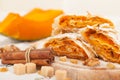 Sweet pumpkin strudel Royalty Free Stock Photo