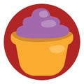 Sweet purple cupcake, icon