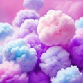 Sweet purple fluffy cotton candy soft colorful pastel candyfloss abstract blurred dessert