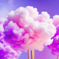 Sweet purple fluffy cotton candy soft colorful pastel candyfloss abstract blurred dessert