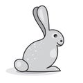 Sweet rabbit drawn in a simple style