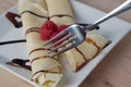 Sweet Raspberry Crepes