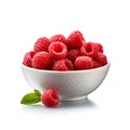 Sweet raspberry in plate