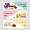 Sweet Ratafee Pastry Banners Royalty Free Stock Photo