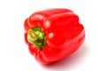 Sweet red bell pepper close up on a white background, isolate Royalty Free Stock Photo