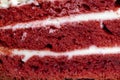 Sweet red cake with raspberry flavor