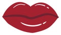 Sweet red lips, illustration, vector Royalty Free Stock Photo