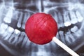 Sweet red lollipop Royalty Free Stock Photo