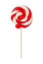 Sweet red lollipop isolated on white Royalty Free Stock Photo