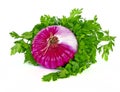 Sweet Red Onion and Parsley Royalty Free Stock Photo