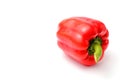 Sweet red pepper close up on a white background, copy space, isolate Royalty Free Stock Photo