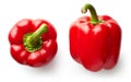 Sweet red pepper isolated on white Royalty Free Stock Photo