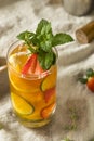 Sweet Refreshing Pimms Cup Cocktail with Fruit