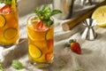 Sweet Refreshing Pimms Cup Cocktail with Fruit