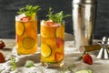 Sweet Refreshing Pimms Cup Cocktail with Fruit