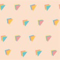 Sweet pastel colour triple triangle pattern seamless background