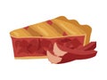 Sweet rhubarb pie icon vector Royalty Free Stock Photo