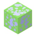 Sweet rice cube icon, isometric style Royalty Free Stock Photo