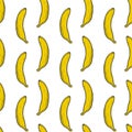 Sweet ripe banana. Vector concept in doodle and sketch style. Hand drawn illustration for printing on T-shirts, postcards