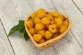 Sweet ripe tasty yellow raspberry