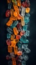 Sweet Rock Candy Vertical Background.