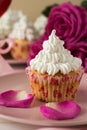 Sweet romantic cupcakes for Valentine`s Day