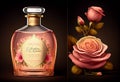 Sweet rose perfume , love romance gift anniversary. Generate Ai.