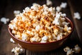 Sweet and Salty Delights - Caramelized Popcorn. AI Generated