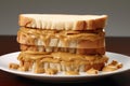 Sweet Sandwich peanut butter. Generate Ai Royalty Free Stock Photo