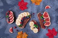 Sweet sandwiches assortment Royalty Free Stock Photo