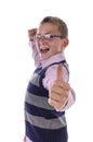 Sweet schoolboy positive Royalty Free Stock Photo