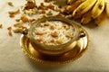 Sweet Semiya payasam served in brass bowl