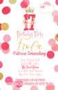 Sweet Seventeen Birthday Invitation Polkadots Royalty Free Stock Photo