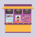 Sweet Shop with Cakes, Ice Creams, Muffins Royalty Free Stock Photo