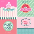 Sweet shop set. VEctor -illustration.