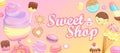 Sweet shop welcome banner.