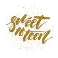Sweet Sixteen - lettering design Royalty Free Stock Photo
