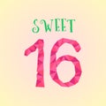 Sweet sixteen with polygonal number