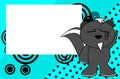 Sweet skunk emotion cartoon background