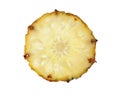 Sweet slice of pineapple fruit isolated on white Royalty Free Stock Photo