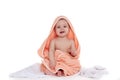 Sweet small baby with towel Royalty Free Stock Photo