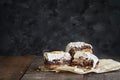 Sweet Smores Peanut Butter Brownie Bars Royalty Free Stock Photo