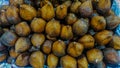 Sweet snake fruit neatly arranged at the trader& x27;s stall Royalty Free Stock Photo