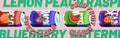 Sweet soda, cold fruit drinks banner