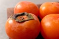 Sweet and soft fruit ripe persimmon Royalty Free Stock Photo