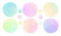 Sweet soft multicolor grunge Collection, Circles. Banners, Insignias , Logos, Icons, Labels and Badges Set