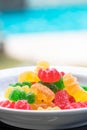 Sweet and sour colorful gummy bears Royalty Free Stock Photo