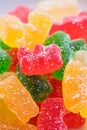 Sweet and sour colorful gummy bears