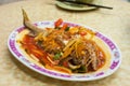 Sweet and sour fish served at a Hong Kong Cooked Food Centre