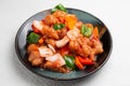 Sweet and sour pork typical chinese food